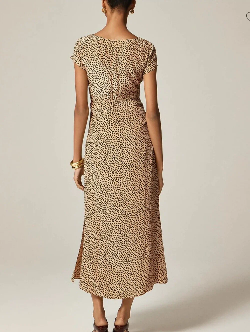 J Crew Squareneck slip dress in spot print CN842 Size 8 NWT